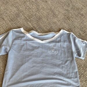 Hollister Light Blue Mesh Short Sleeve Tee